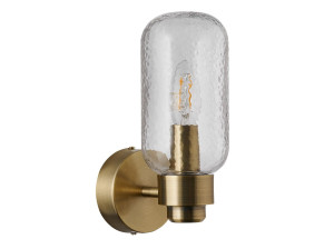 Стеклянный и металлический настенный светильник