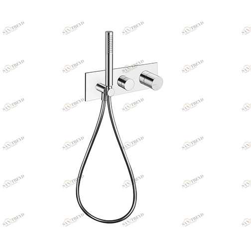 CRIRU603 Внешние части смесителя для ванны и душа для CRICS100 (правая сторона) - CRICS101 (левая сторона) с переключателем на 3 выхода, ручным душем с защитой от известкового налета, гибким шлангом LONG LIFE Cristina Rubinetterie 