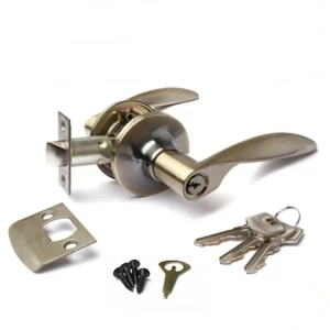 Ручка-защёлка межкомнатная Apecs 8020-01-AB, латунь/цинк, цвет бронза, 2 шт.