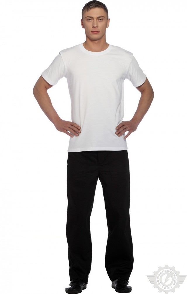 61108 Футболка "Престиж" белая  Одежда для официантов  размер M (48) Спецодежда  - Вид №8