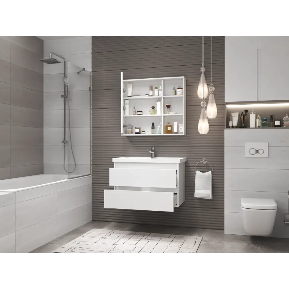 Зеркальный шкаф Vigo Matteo для ванной с системой хранения 83404380 STLM-0040960 - Вид №8