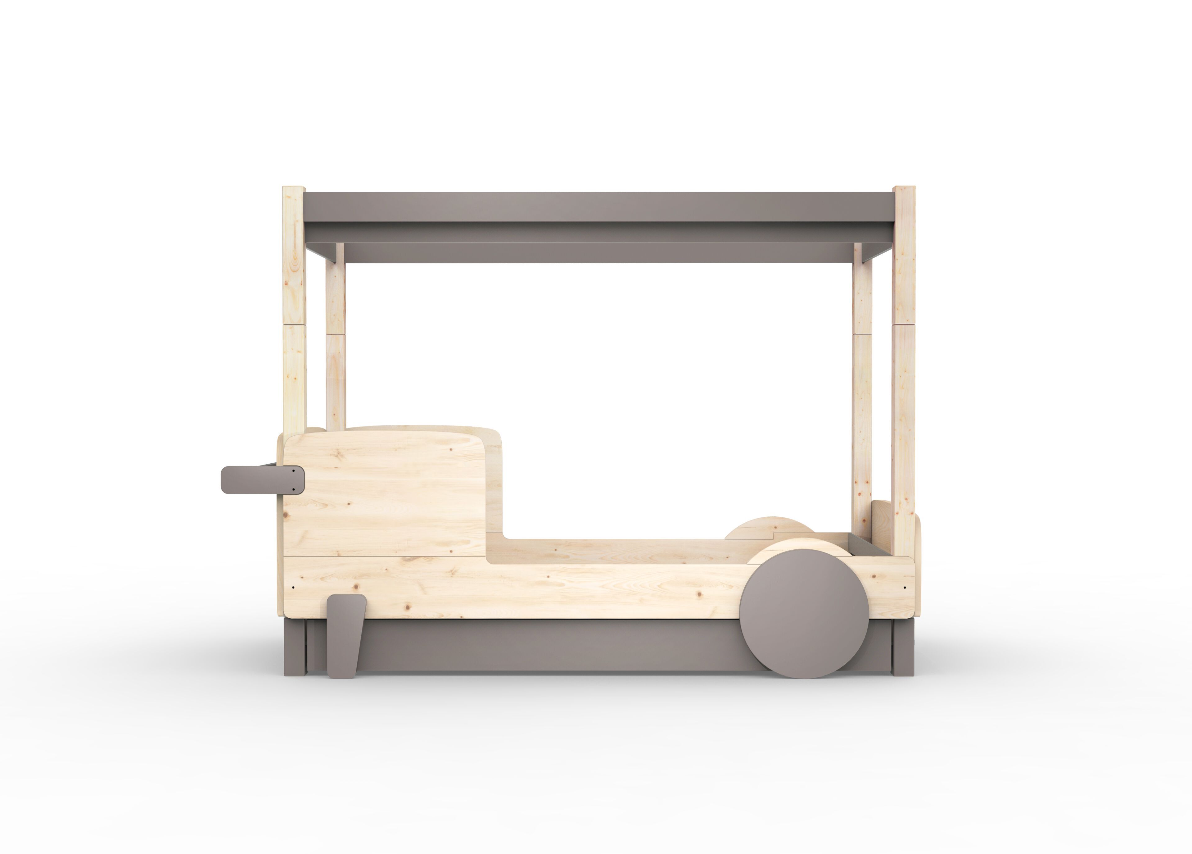 Деревянная выдвижная односпальная кровать с балдахином Mathy by Bols ARCH-00151317 - Вид №24