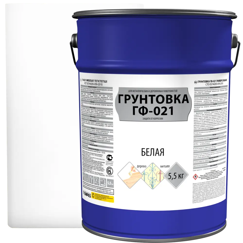 EMPILS ГФ-021 Универсальная грунтовка для металла и дерева 5.5 кг 82539601 STLM-0029288