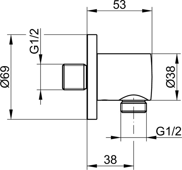 54947030000 Соединение-вывод для шланга DN 15 KEUCO Edition 400 - Вид №2
