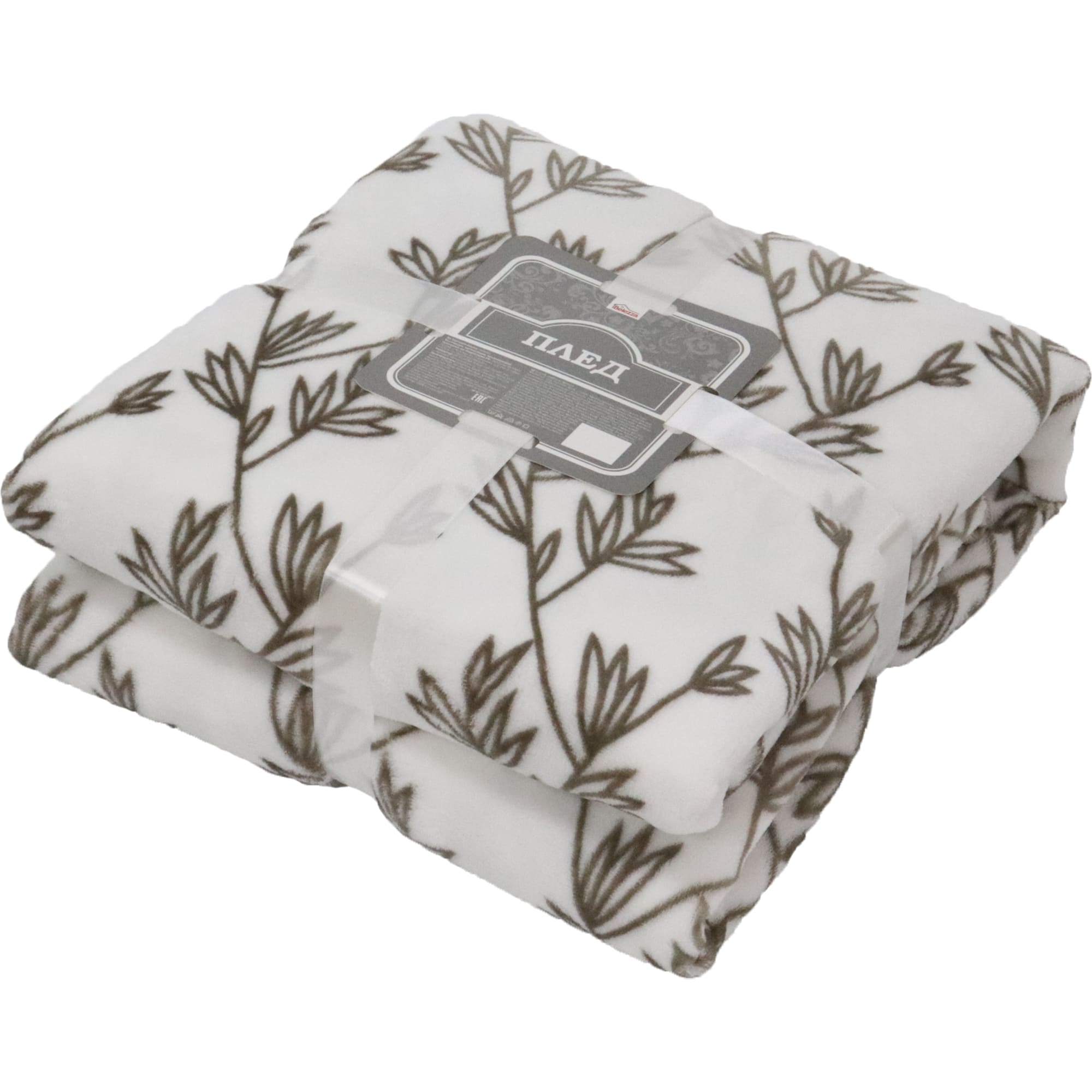 84378924 Плед «» 180x200 см фланель цвет бежевый Fern Santreyd