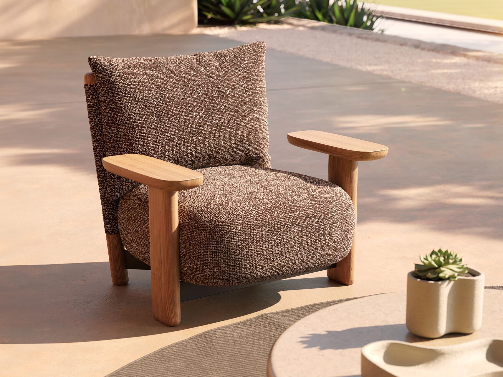 Тканевое садовое кресло с подлокотниками Vondom Milos ARCH-00031599 - Вид №5