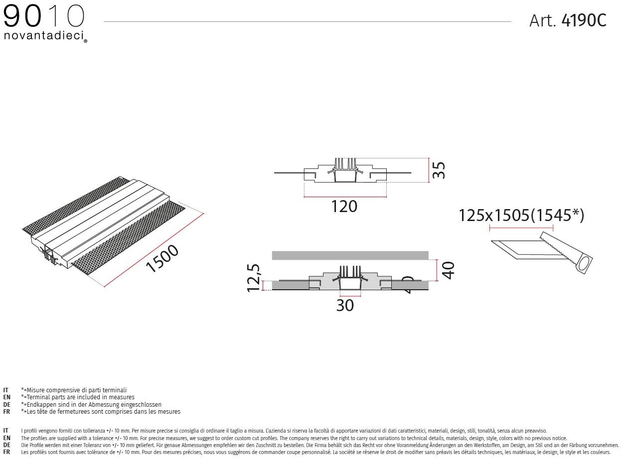 9010 novantadieci Линейный профиль освещения в cristaly®  4190a/b/c  - Вид №4