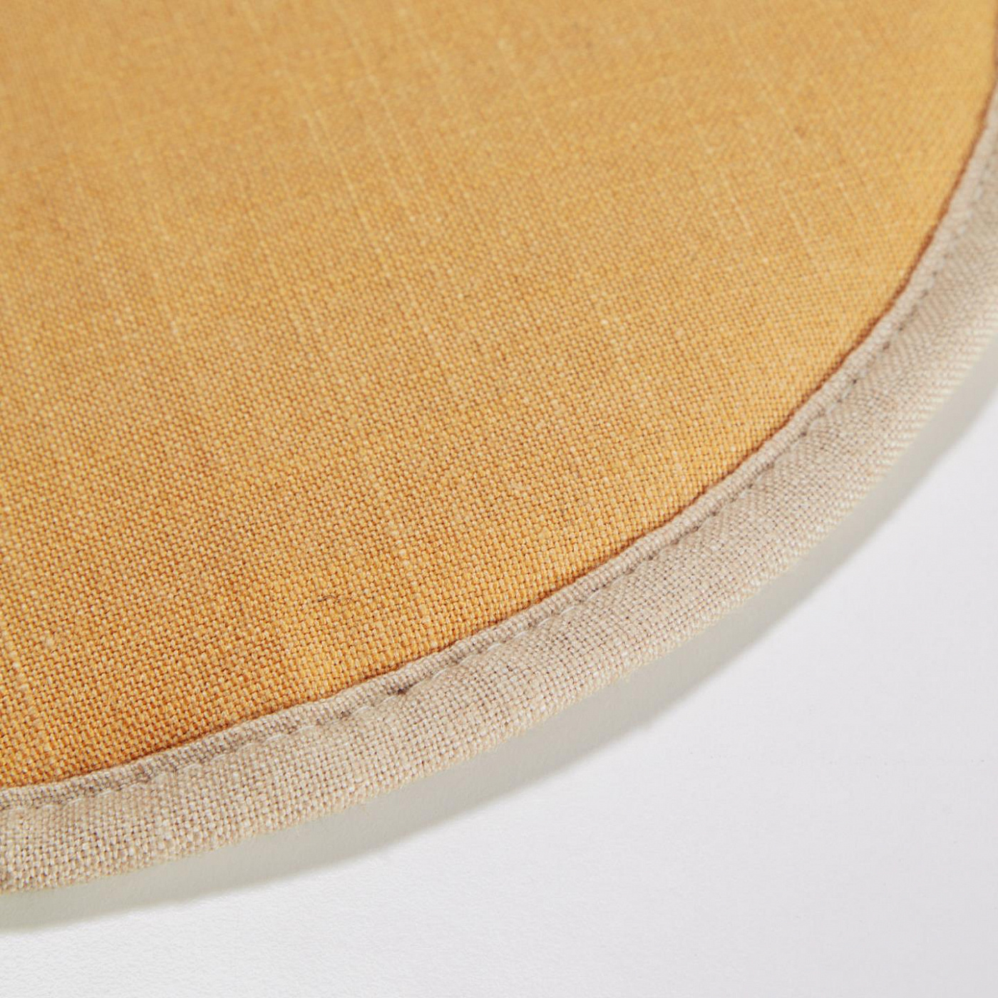 095791 Круглая подушка для стула Prisa горчичная, 35 см La Forma Prisca - Вид №1