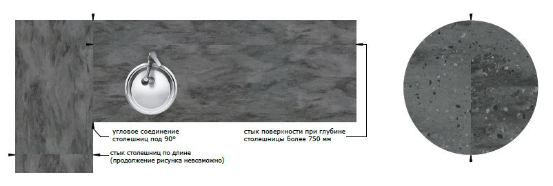 Столешницы для кухни - Фидель LIGRON LIST179 1825 - Вид №4