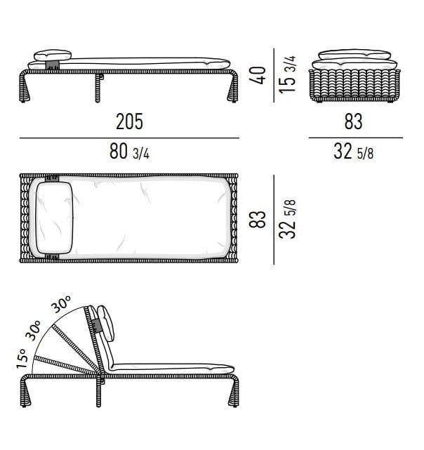 Открытый шезлонг Minotti Halley Outdoor ARCH-00002793 - Вид №4