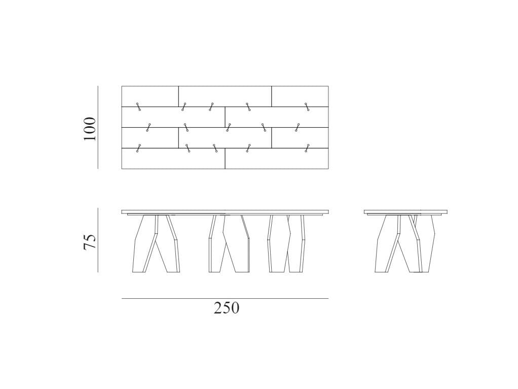 Прямоугольный садовый стол из красного дерева Exteta 10th ARCH-00010657 - Вид №3