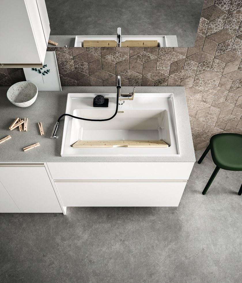 Cerasa Постирочный шкаф с раковиной для стиральной машины Regola sun-id-1460632 - Вид №2