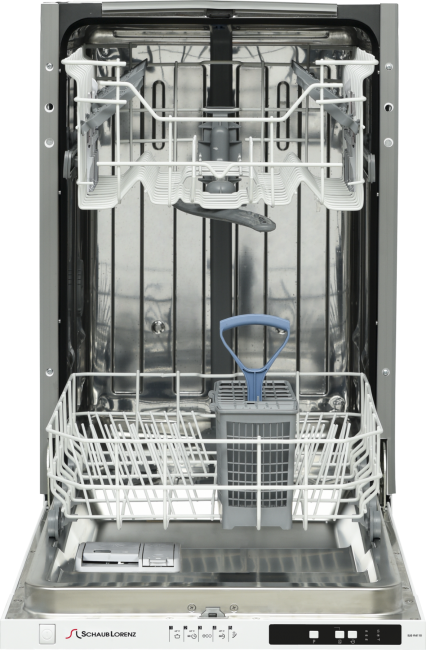 SLG VI4110 Узкая, 84.5x45x55 см, 10 комплектов, 5 программ, расход 11л, электронное управление, антибактериальный фильтр, верхняя корзинана easy lift, защита от утечки leakage protection, таймер Schaub Lorenz Santreyd 
