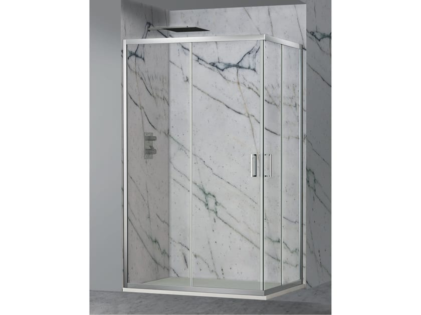 Угловая душевая кабина с раздвижной дверью Metidea Изумруд ARCH-00114027