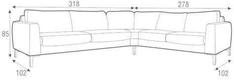 Sits 5-местный угловой диван с тканевой обивкой Malin sun-id-1463351 - Вид №2