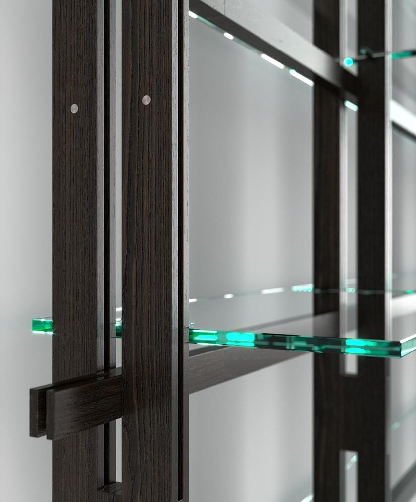 Tonelli Design Модульный книжный шкаф из дерева и стекла sun-id-1477283 - Вид №4