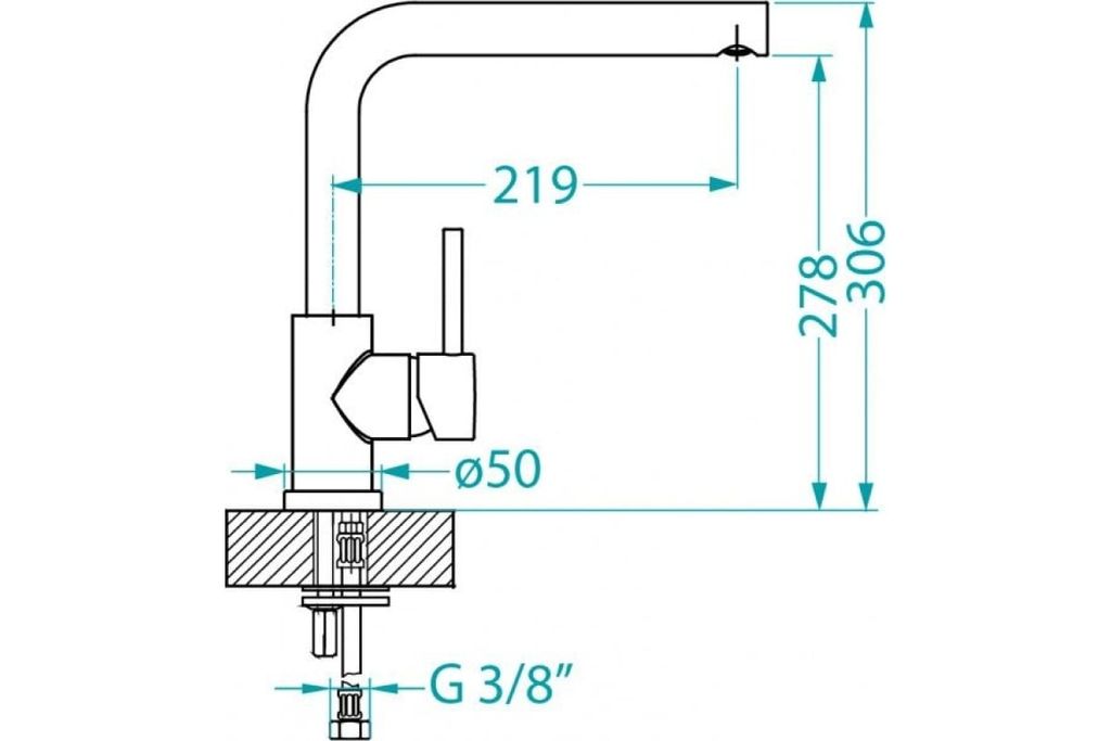 Смеситель кухонный  Alveus SELMA 1144971 - Вид №3