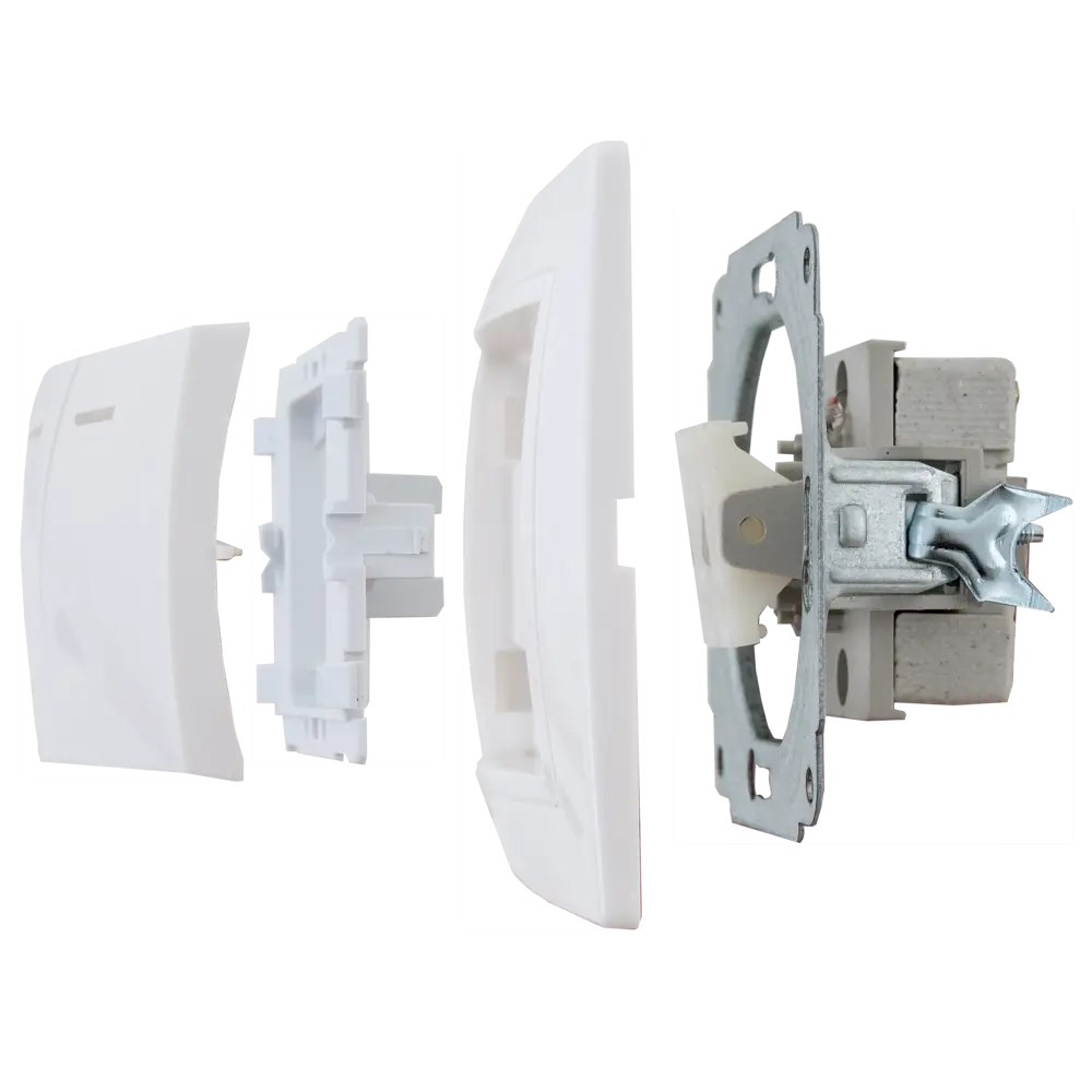 TDM ELECTRIC Выключатель встраиваемый с подсветкой, 2 клавиши, белый 85591337 Таймыр STLM-1114163 - Вид №4