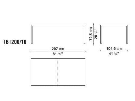 Прямоугольный стальной стол B&B Italia THE TABLE ARCH-00128388 - Вид №4