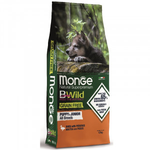 ПР0051916 Корм для щенков BWild Grain Free беззерновой мясо утки с картофелем сух. 12кг Monge