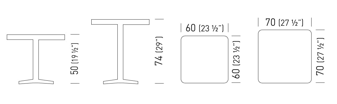 Квадратный стол из керамогранита GABER ARKET PORCELAIN SQUARE ARCH-00041442 - Вид №4