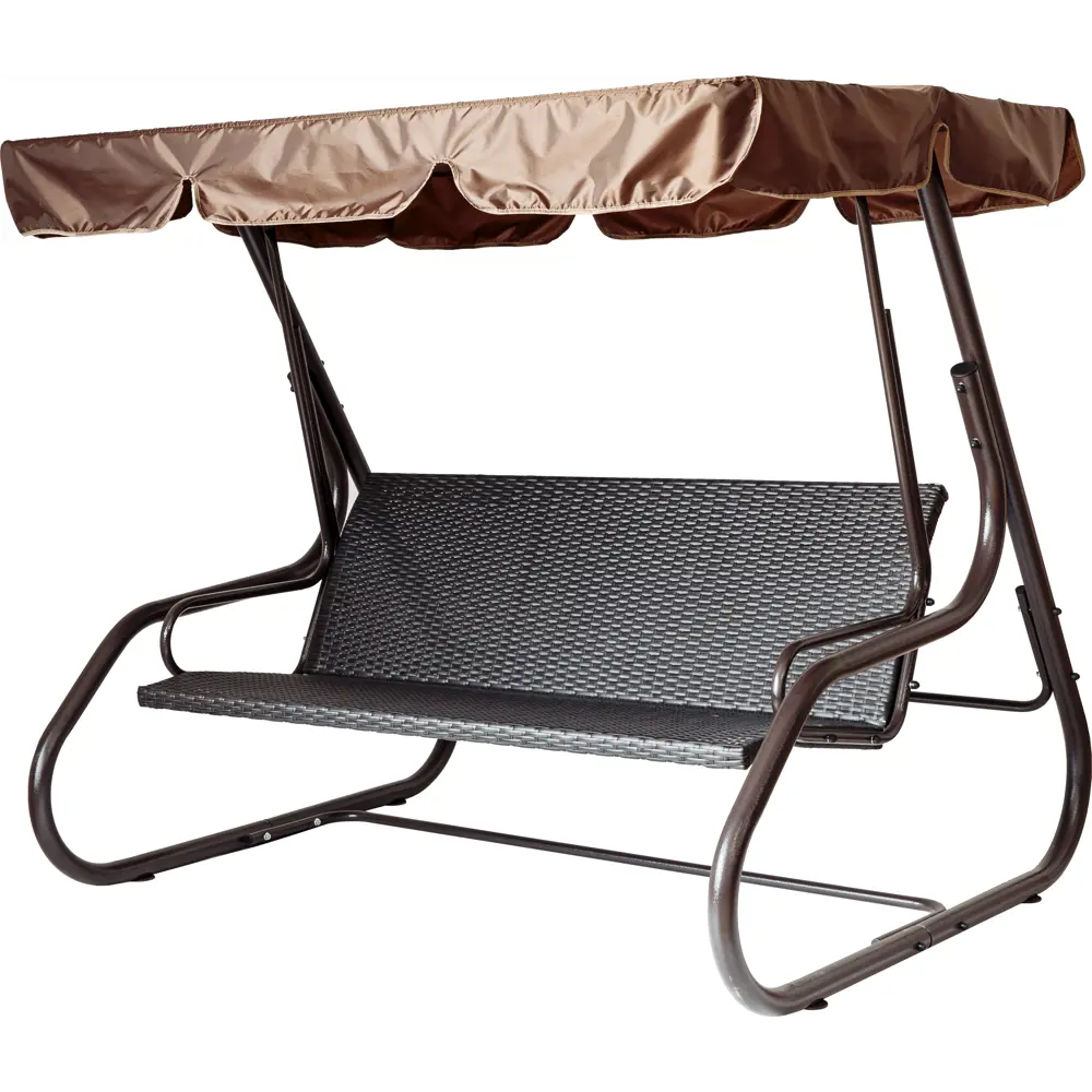 Качели садовые Сантино 3-х местные (до 160 кг) коричневый/ серый GREENGARD STLM-2167305