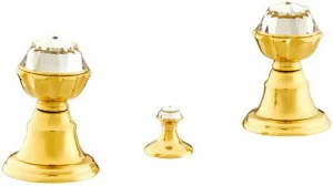 Bronces Mestre Смеситель для биде на 3 отверстия с кристаллами swarovski® Antartica swan