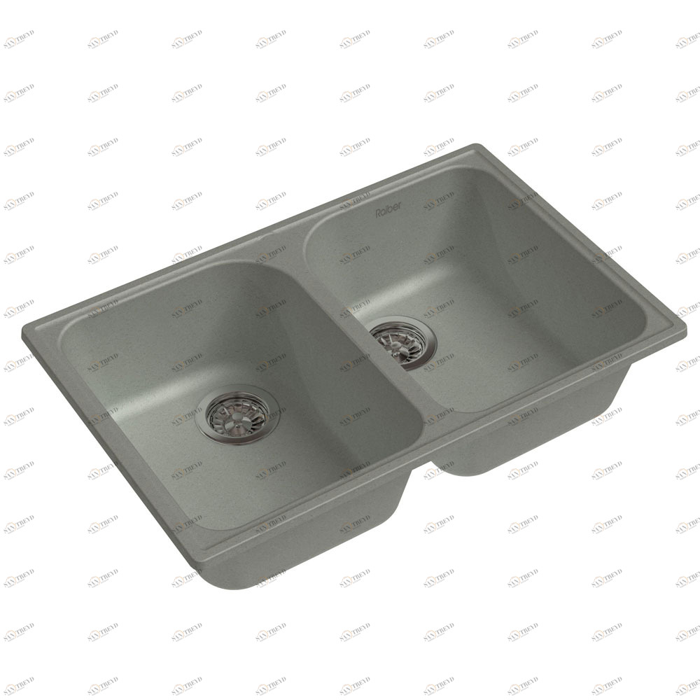 RQ610 бетон Мойка кухонная прямоугольная Raiber 