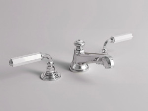 Смеситель для раковины с 3 отверстиями для пола с автоматическим сливом