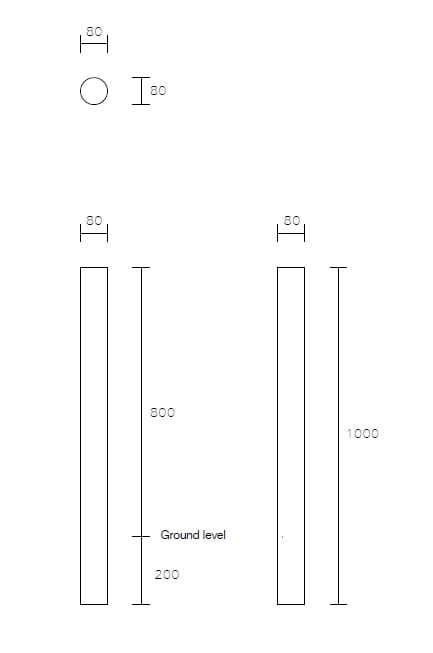 Цилиндрический металлический столб боллард SIT Сплит ARCH-00038908 - Вид №2