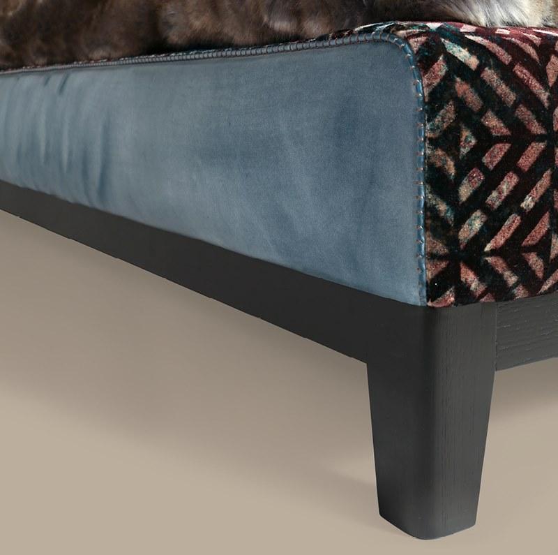 Borzalino Двуспальная кровать из ткани с мягким изголовьем Greg sun-id-1478480 - Вид №5