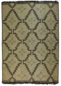 AFOLKI Прямоугольный коврик из дерева и кожи Tuareg St72tu