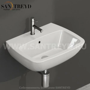DA060BI Подвесная раковина настенная прямоугольная Ceramica Globo DAILY белая