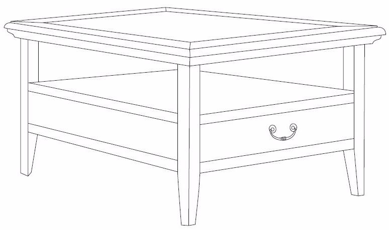 Arvestyle Журнальный столик из массива дерева с вещевым ящиком Giotto sun-id-1368553 - Вид №5