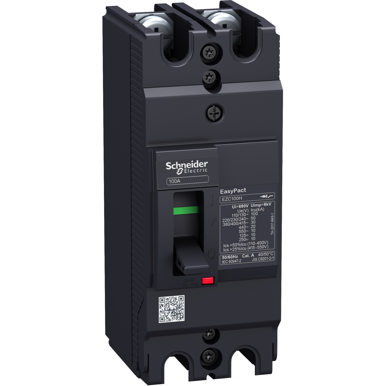 EZC100H2016 Силовой автомат EZC 100, TM-D, 30кА, 2P, 16А Schneider Electric EasyPact 