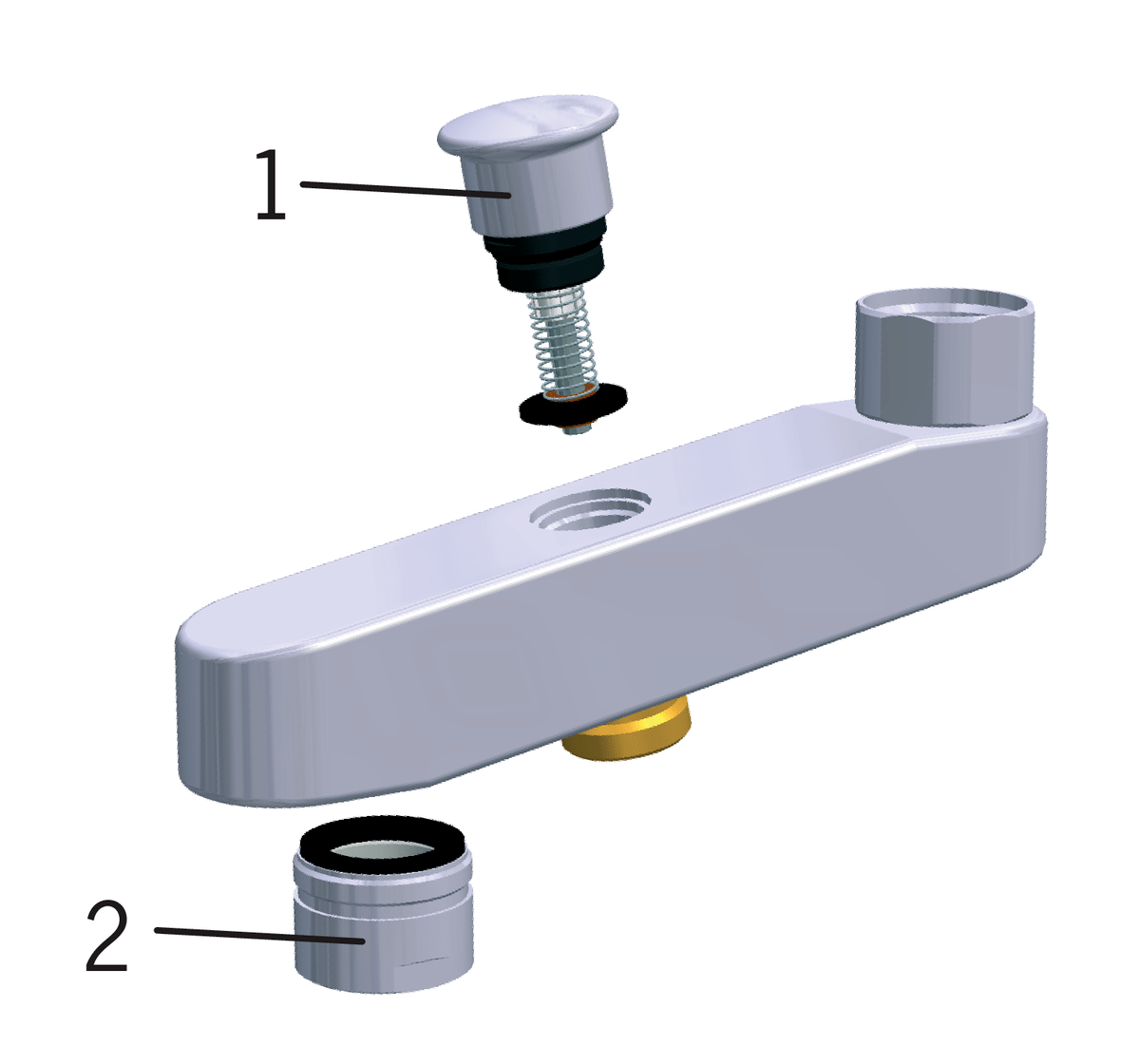 Oras 221200 Излив с переключателем 221200  Хром  - Вид №3