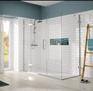 Торцевая панель для монтажа с дверью GHSB700H Merlyn Arysto Хромированный