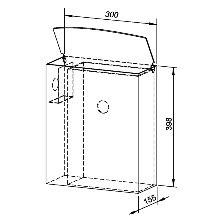 727340 Урна для гигиенических отходов с дозатором гигиенических пакетов WP177-2 WAGNER_EWAR A-LINE Wagner Ewar  - Вид №1