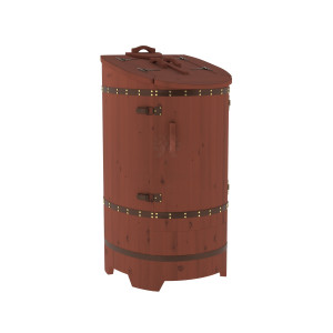 1674 Фитобочка со скосом "Стандарт" цвет спелая вишня, покрытие тиковым маслом, фурнитура 064 Alyarus