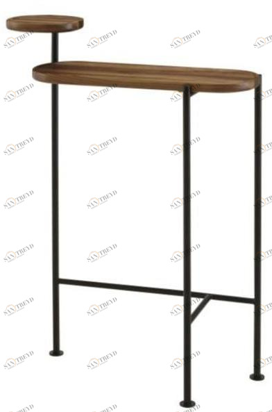 Ligne Roset Овальная консоль из стали и дерева Loomy 19980480