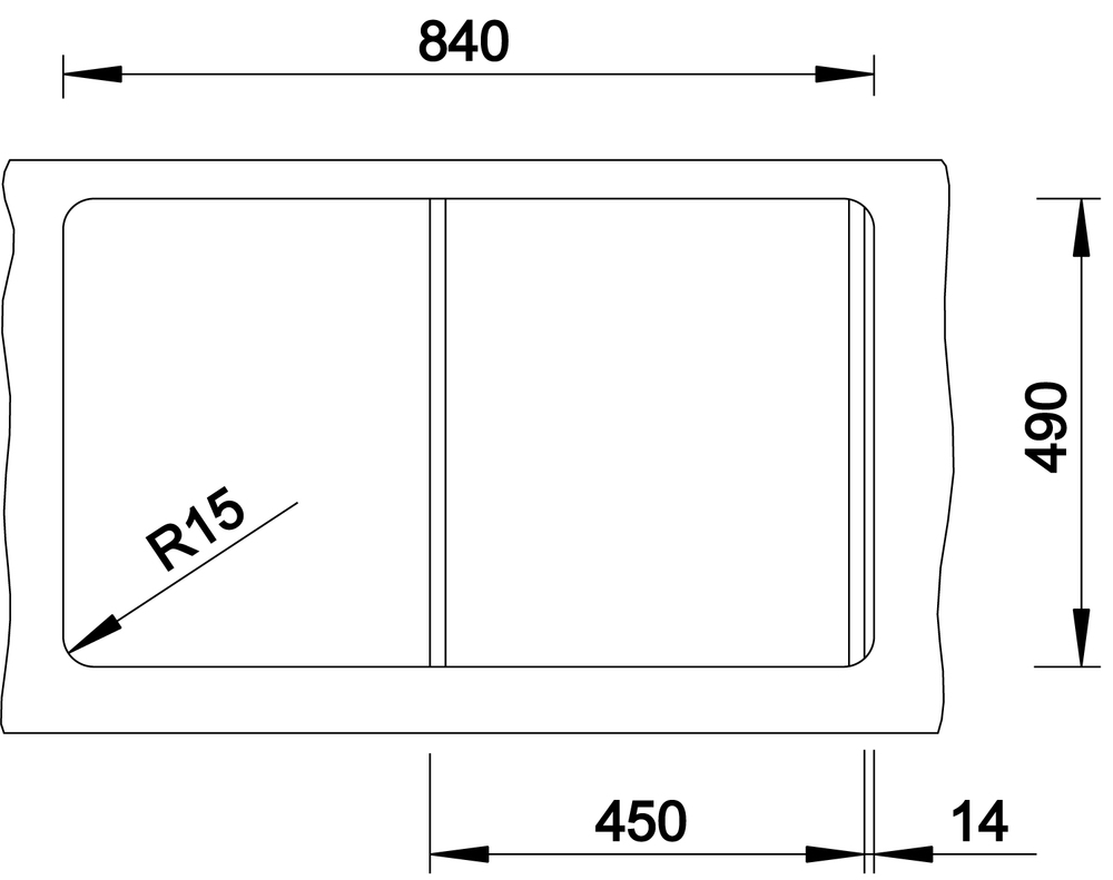 523812 Кухонная мойка Blanco Zenar 45 S с доской из стекла чаша слева жасмин  Blanco Zenar Жасмин - Вид №5