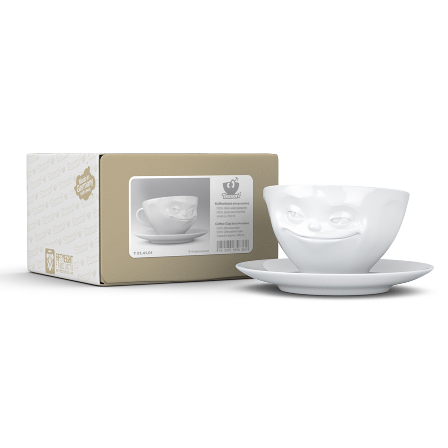 T01.41.01 Чайная пара tassen grinning 200 мл белая Tassen by FIFTYEIGHT PRODUCTS  - Вид №10