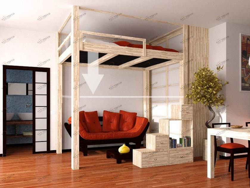 Cinius Кровать-чердак из дерева sun-id-1495246