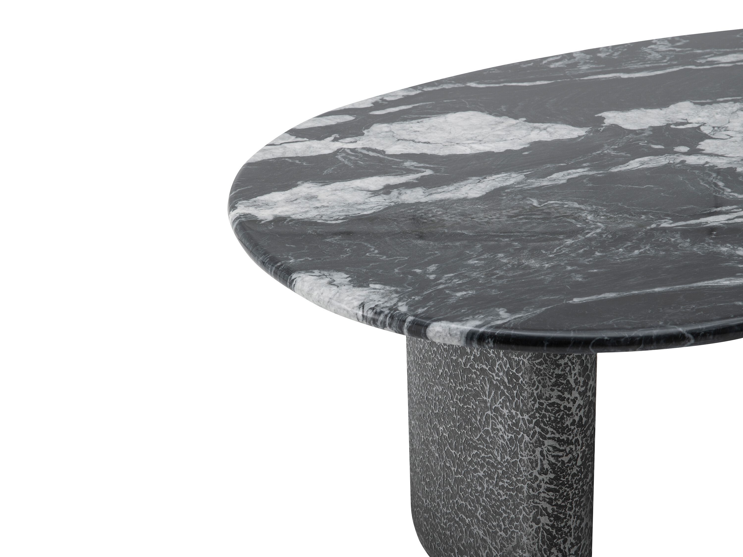 Овальный журнальный столик из мрамора и нержавеющей стали CAMPO DE' FIORI ASCT701 ARCH-00084860 - Вид №5