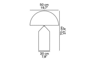 Металлическая настольная лампа In Stock Oluce ARCH-00094020 - Вид №2