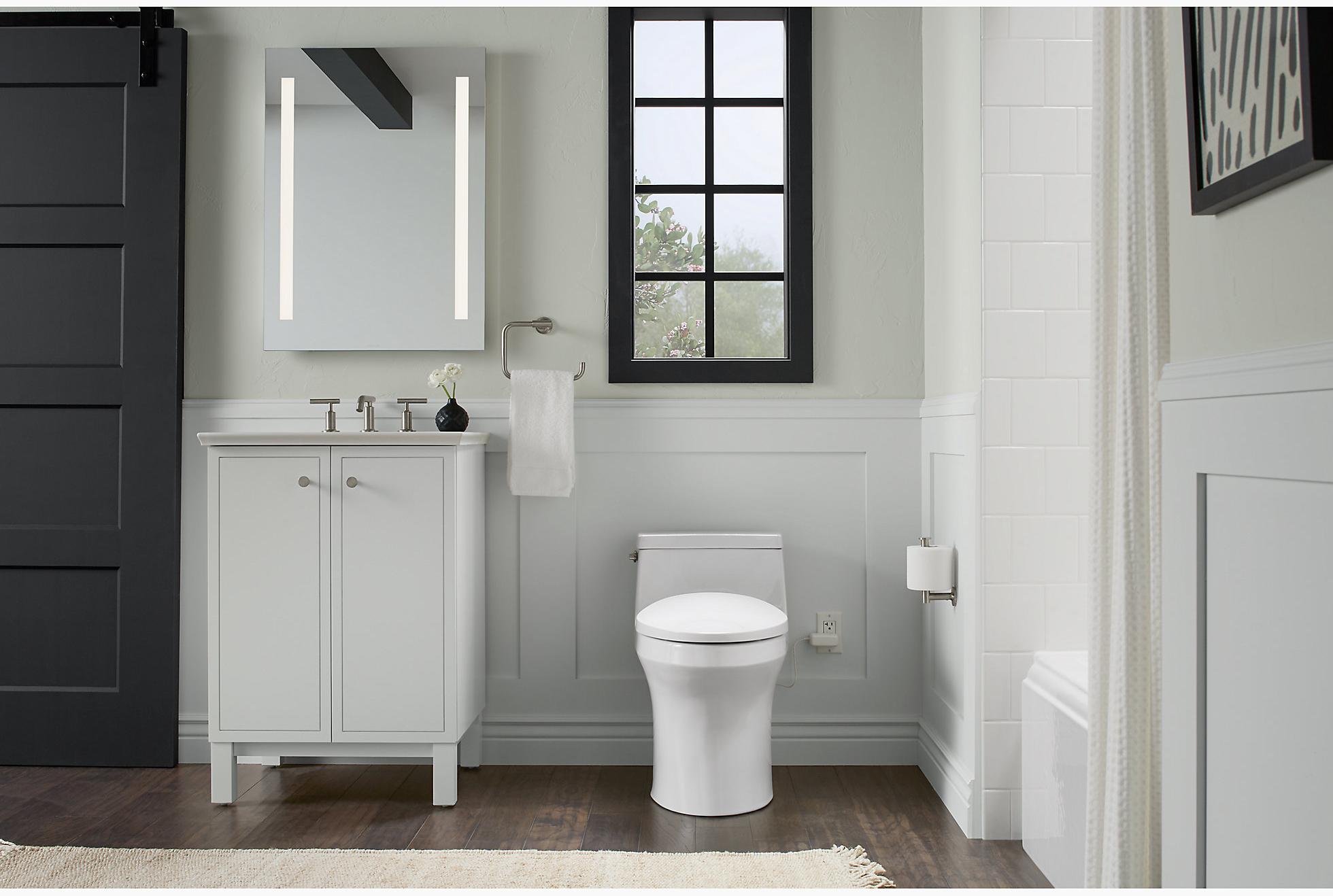 KOHLER PureWarmth Quiet-Close  Удлиненное сиденье для унитаза с подогревом и светодиодным ночником K-10349-96  - Вид №2