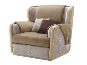 Тканевое кресло с подлокотниками