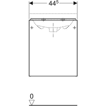 500.607.01.2 Шкафчик для раковины Geberit Acanto, с одной дверью и сифоном Geberit  - Вид №16