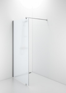 59906292 Несъемная душевая стенка IFO Space с настенным кронштейном - алюминиевый профиль, матовое стекло, SFNF 900