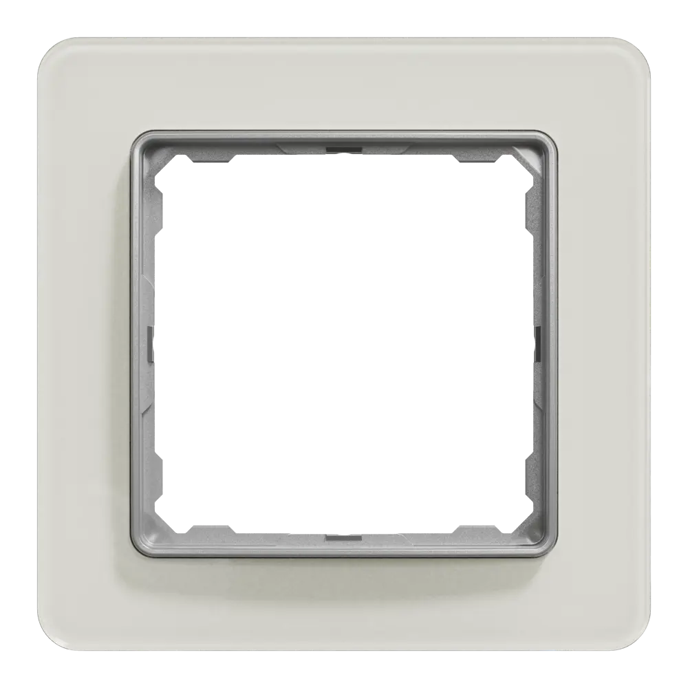 Рамка для розеток и выключателей Systeme Electric Sedna Design 1 пост, цвет белое стекло STLM-2148866